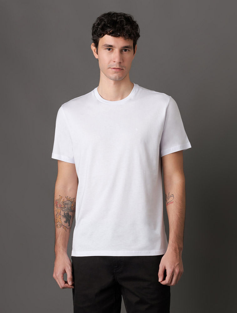 Camiseta Masculina Pima Calvin Klein Jeans - Branco
