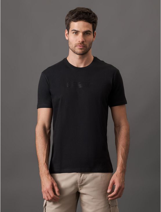 Camiseta Masculina Logo Box Calvin Klein Jeans - Preto Camiseta Masculina Logo Box Calvin Klein Jeans Preto Ggg