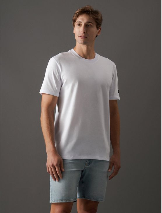 Camiseta Masculina Manga Curta Patch Calvin Klein Jeans – Branco Camiseta Masculina Manga Curta Patch Calvin Klein Jeans Branco m