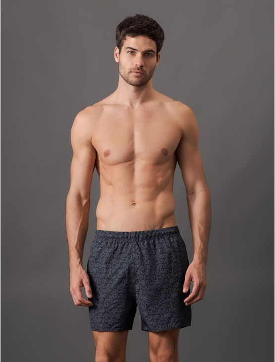 Short D'Água Masculino Full Logo Calvin Klein Swimwear - Preto Short D'Água Masculino Full Logo Calvin Klein Swimwear Preto Gg