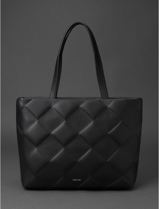Bolsa Feminina Shopper Diamond Quilt Calvin Klein - Preto Bolsa Feminina Shopper Diamond Quilt Calvin Klein Preto u
