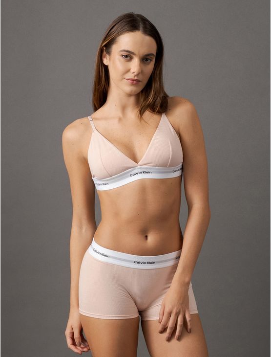 Sutiã Triângulo Modern Canelado Calvin Klein Underwear – Rosa Claro Sutiã Triângulo Modern Canelado Calvin Klein Underwear Rosa Claro g