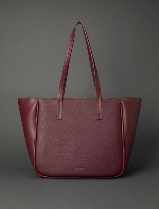 Bolsa Feminina Média Shopper Refine Calvin Klein - Bordo Bolsa Feminina Média Shopper Refine Calvin Klein Bordo u