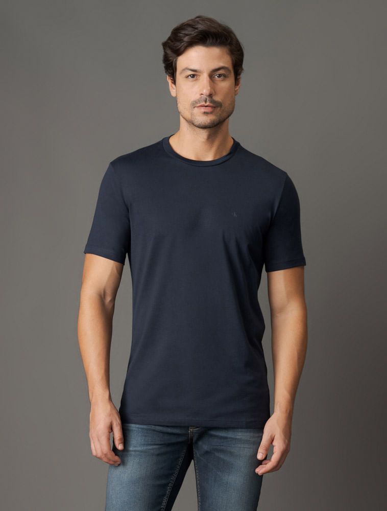 Camiseta Masculina Pima Calvin Klein Jeans - Marinho