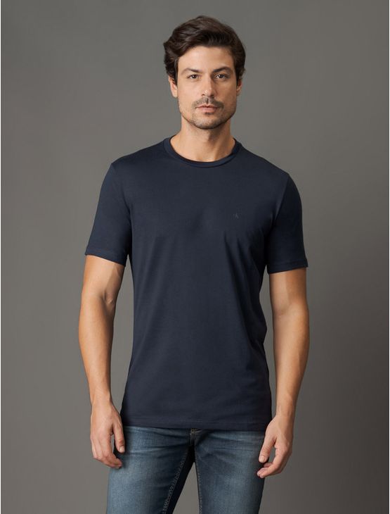Camiseta Masculina Pima Calvin Klein Jeans - Marinho Camiseta Masculina Pima Calvin Klein Jeans Marinho p