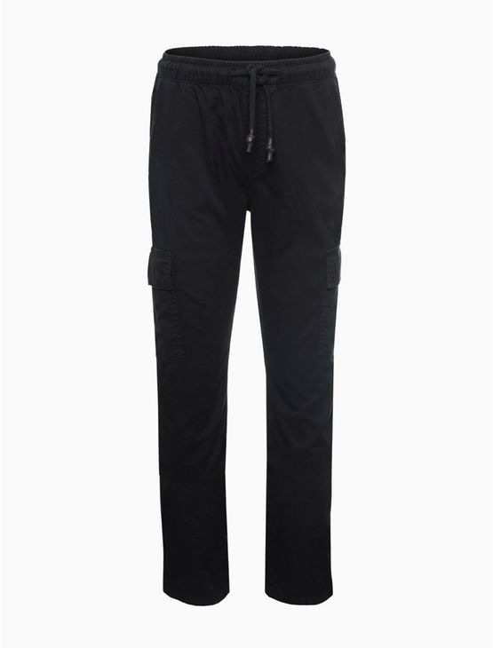 Calça Menino Straight Com Cadarço Calvin Klein Jeans - Preto Calça Menino Straight Com Cadarço Calvin Klein Jeans Preto 8