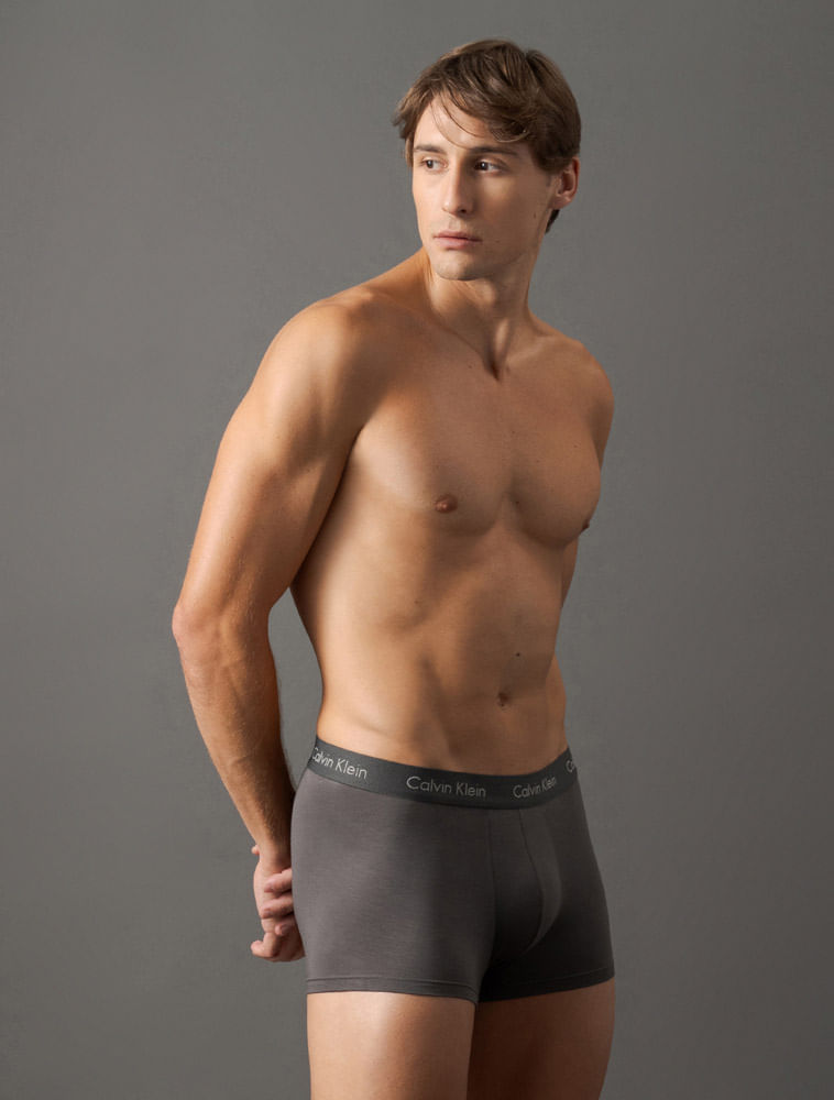 Cueca Trunk de Modal Calvin Klein Underwear - Grafite/Prata