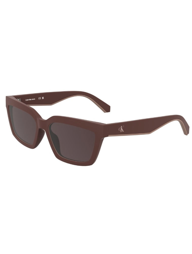 Óculos de Sol Feminino Retangular Calvin Klein Jeans - Matte Red