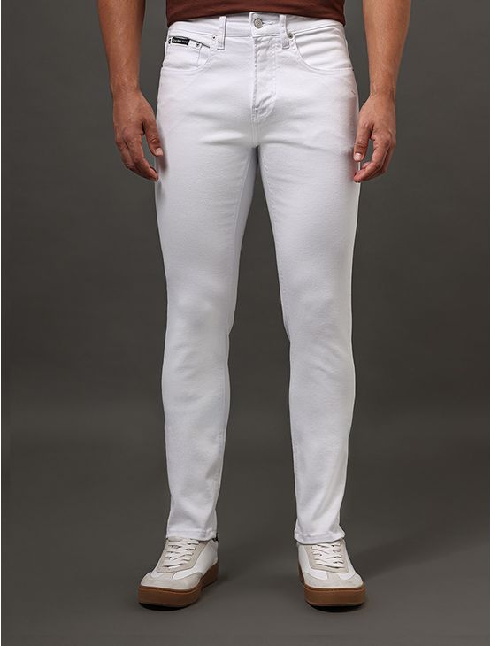 Calça em Sarja Masculina Skinny Calvin Klein Jeans - Branco Calça em Sarja Masculina Skinny Calvin Klein Jeans Branco 40