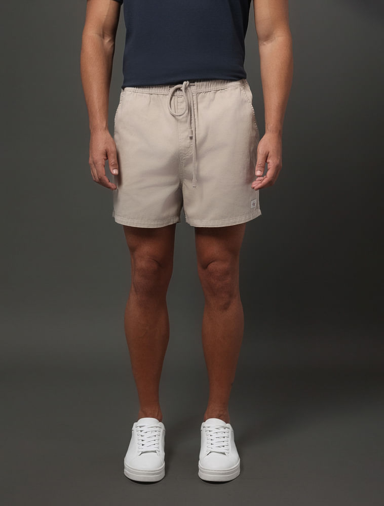 Shorts Masculino Color com Elástico Calvin Klein - Caqui Claro