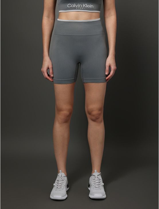 Short Feminino Seamless Ribbet Tonal Calvin Klein Sport - Cinza Médio Short Feminino Seamless Ribbet Tonal Calvin Klein Sport Cinza Médio g