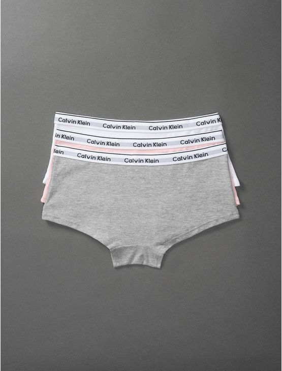 Kit 3 Calcinhas Menina Cotton Carrossel Calvin Klein Underwear - Mescla+rosa+branco Kit 3 Calcinhas Menina Cotton Carrossel Calvin Klein Underwear Mescla+rosa+branco 4/6