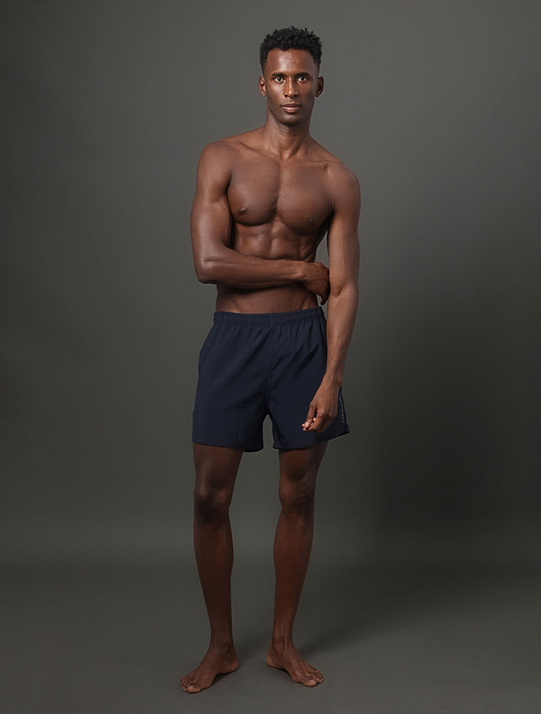 Short D'água Masculino Elástico Liso Calvin Klein Swimwear - Marinho