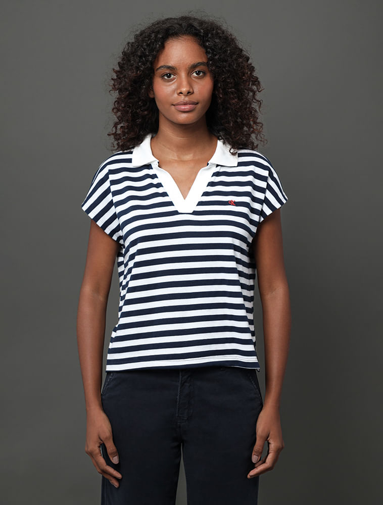 Polo Feminina Malhão Calvin Klein Jeans - Branco 2