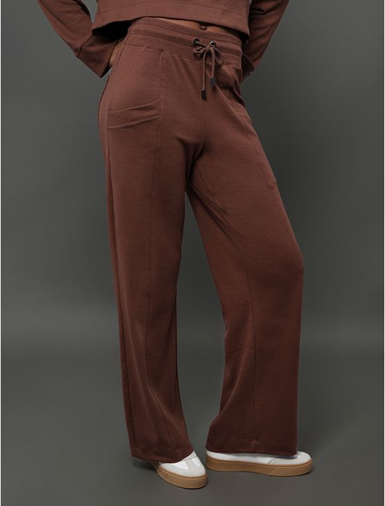 Calça Feminina Malha Idaho Calvin Klein Jeans - Marrom Calça Feminina Malha Idaho Calvin Klein Jeans Marrom g
