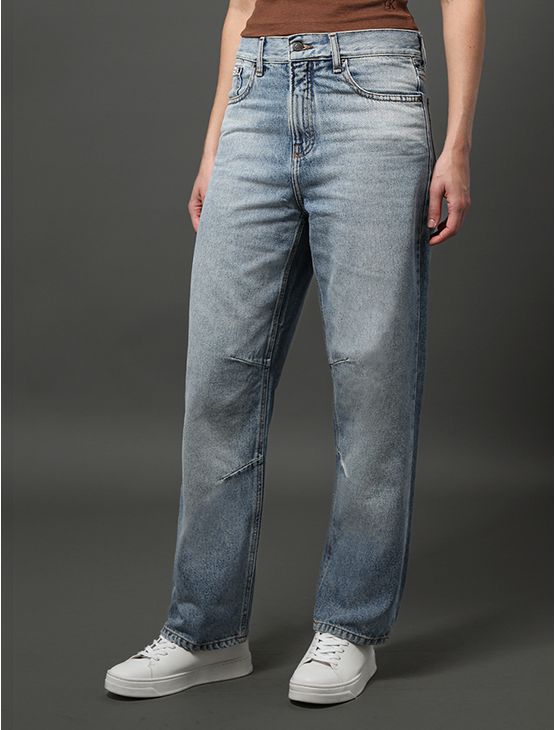 Calça Jeans Feminina Barrel Pences Calvin Klein Jeans - Azul Médio Calça Jeans Feminina Barrel Pences Calvin Klein Jeans Azul Médio 34