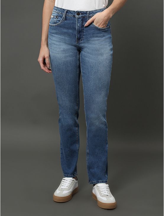 Calça Jeans Feminina Slim 5 Pockets Calvin Klein Jeans - Azul Médio Calça Jeans Feminina Slim 5 Pockets Calvin Klein Jeans Azul Médio 40