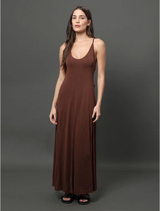 Vestido Feminino Malha Tricot Calvin Klein Jeans - Marrom Vestido Feminino Malha Tricot Calvin Klein Jeans Marrom g