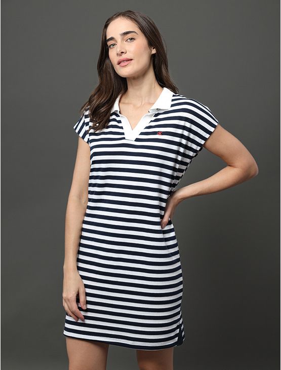 Vestido Feminino Polo Malhão Calvin Klein Jeans - Branco 2 Vestido Feminino Polo Malhão Calvin Klein Jeans Branco 2 p