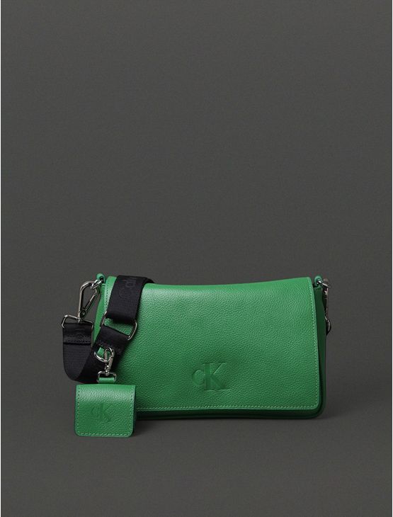 Bolsa Média Feminina Chaveiro Calvin Klein Jeans - Verde Médio Bolsa Média Feminina Chaveiro Calvin Klein Jeans Verde Médio u