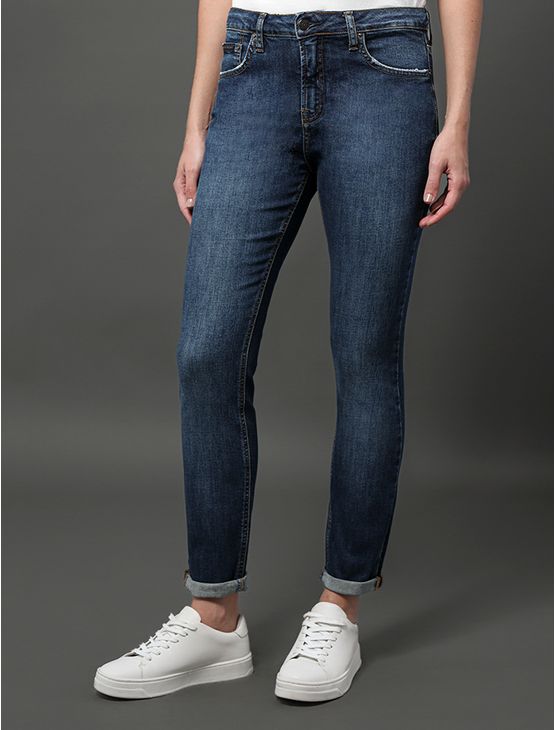 Calça Jeans Feminina New Skinny 5 Pockets Calvin Klein Jeans - Marinho Calça Jeans Feminina New Skinny 5 Pockets Calvin Klein Jeans Marinho 38