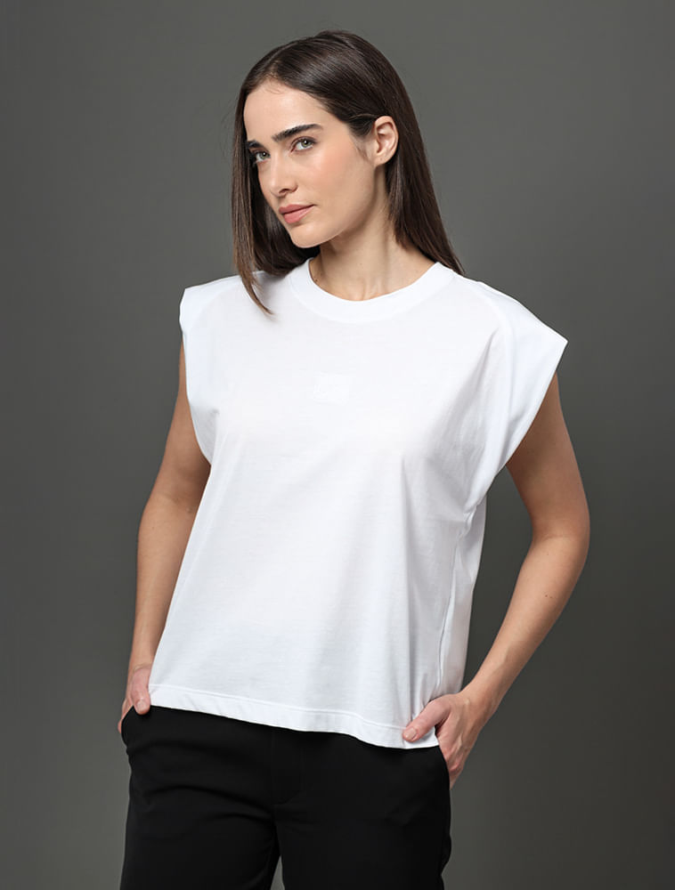 Camiseta Feminina Malha Leve Calvin Klein - Branco 2