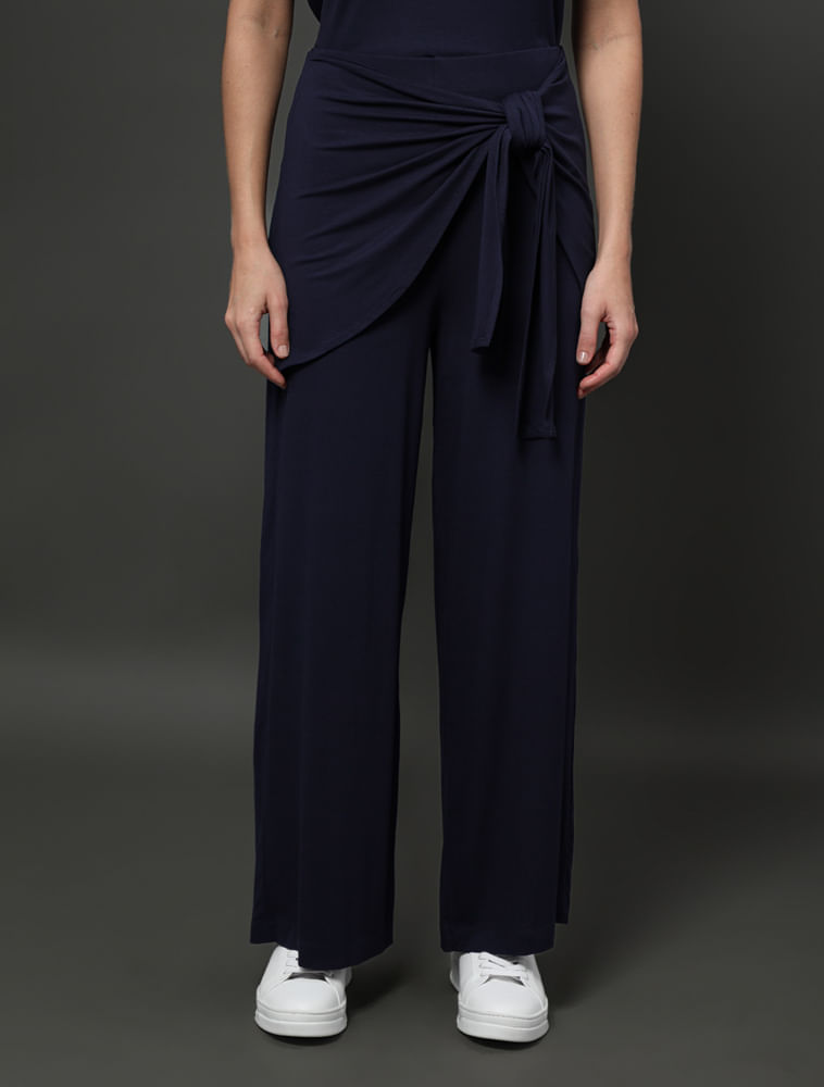 Calça Feminina Malha Com Amarração Calvin Klein - Marinho