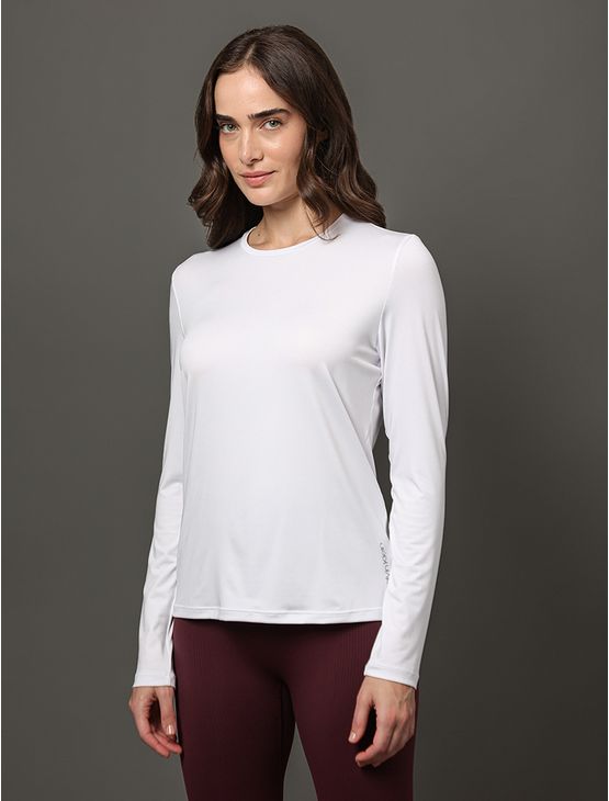 Camiseta Feminina Uv Calvin Klein Swimwear - Branco Camiseta Feminina Uv Calvin Klein Swimwear Branco Pp