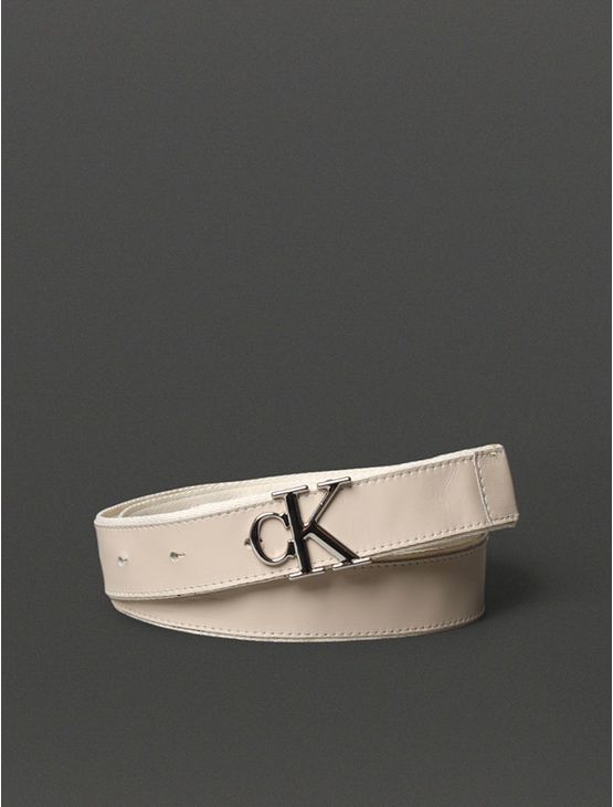 Cinto Feminino Double Face Calvin Klein Jeans - Off White Cinto Feminino Double Face Calvin Klein Jeans Off White m