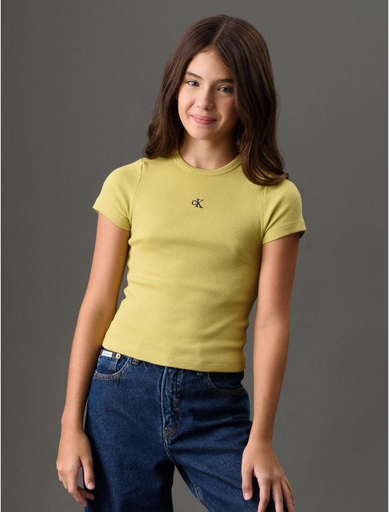 Camiseta Menina Ribana Calvin Klein Jeans - Camiseta Menina Ribana Calvin Klein Jeans 6