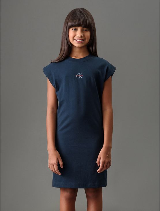 Vestido Menina Muscle Tee Calvin Klein Jeans - Marinho Vestido Menina Muscle Tee Calvin Klein Jeans Marinho 8