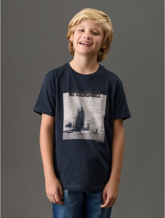 Camiseta Menino No Boundaries Calvin Klein Jeans - Marinho Camiseta Menino No Boundaries Calvin Klein Jeans Marinho 6