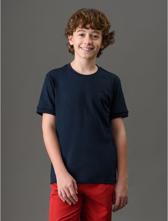 Camiseta Menino Malhão Com Punhos Calvin Klein Jeans - Marinho Camiseta Menino Malhão Com Punhos Calvin Klein Jeans Marinho 10