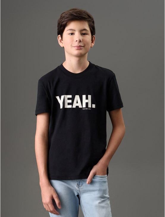 Camiseta Menino Yeah Calvin Klein Jeans - Preto Camiseta Menino Yeah Calvin Klein Jeans Preto 6