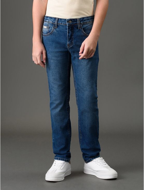 Calça Jeans Skinny 5 Pockets - Azul Médio Calça Jeans Skinny 5 Pockets Azul Médio 6