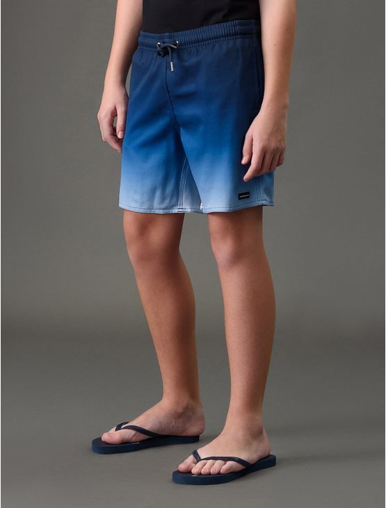 Shorts Menino Elástico Degradê Calvin Klein Swimwear - Marinho Shorts Menino Elástico Degradê Calvin Klein Swimwear Marinho 14