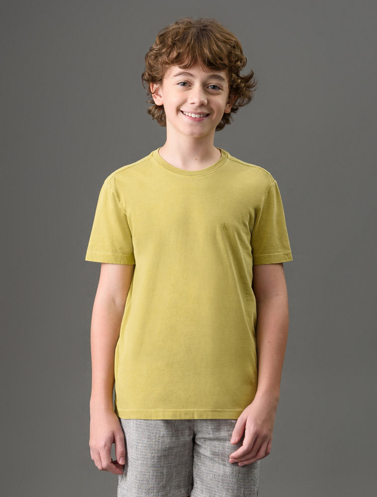 Camiseta Menino Monogram Pigmento Calvin Klein Jeans - - Camiseta Menino Monogram Pigmento Calvin Klein Jeans 6