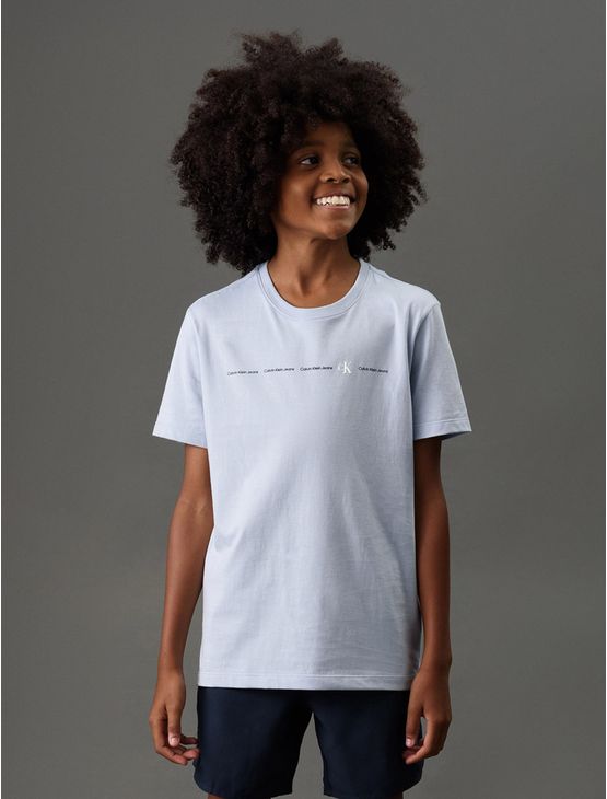 Camiseta Menina Logo Calvin Klein Jeans - Lavanda Camiseta Menina Logo Calvin Klein Jeans Lavanda 10