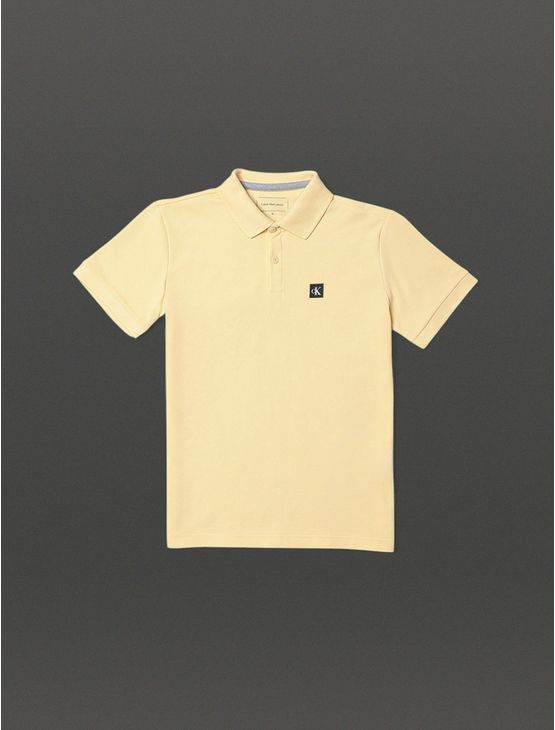 Polo Menino Premium Calvin Klein Jeans - Amarelo Manteiga Polo Menino Premium Calvin Klein Jeans Amarelo Manteiga 12