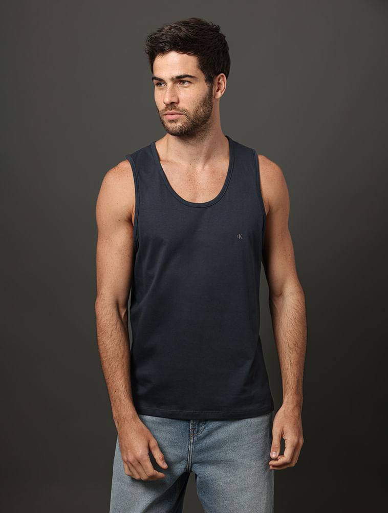 Regata Masculina Logo Calvin Klein Jeans - Marinho