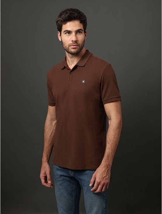Polo Masculina Premium Calvin Klein Jeans - Marrom Polo Masculina Premium Calvin Klein Jeans Marrom p