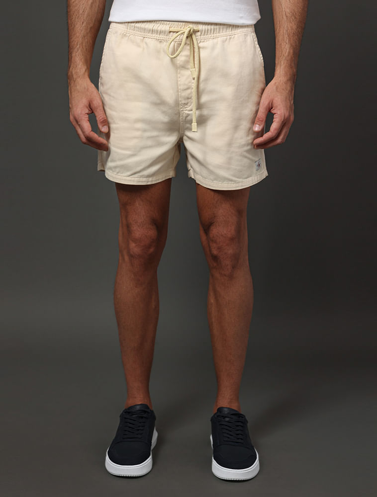 Shorts Masculino Color Elástico Calvin Klein Jeans - Amarelo Manteiga
