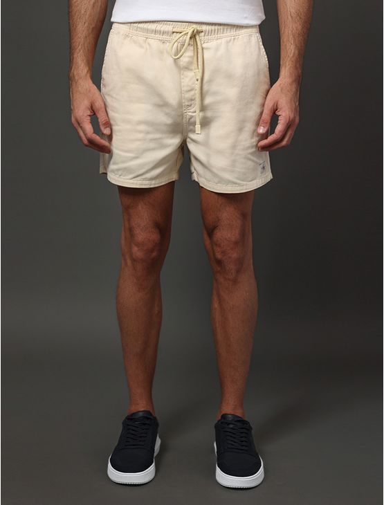 Shorts Masculino Color Elástico Calvin Klein Jeans - Amarelo Manteiga Shorts Masculino Color Elástico Calvin Klein Jeans Amarelo Manteiga 42