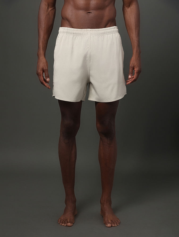 Shorts D'Água Masculino Logo Lateral Calvin Klein Swimwear - Caqui Claro