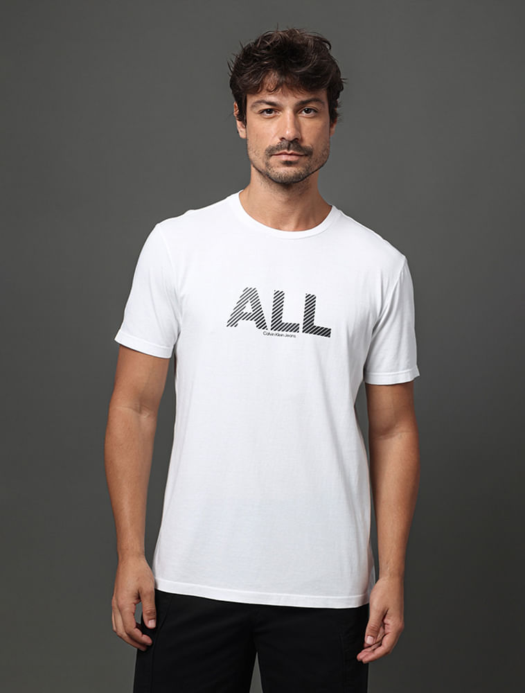Camiseta Masculina All Calvin Klein Jeans - Branco