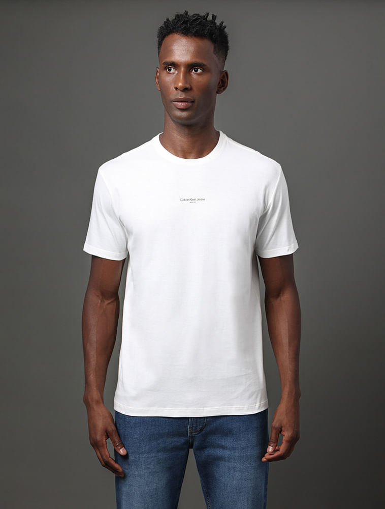 Camiseta Masculina Push Your Limits Calvin Klein Jeans - Off White