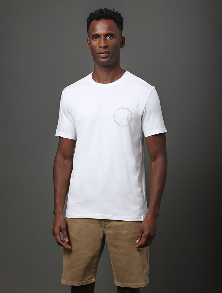 Camiseta Masculina Sunset & Sunrise Calvin Klein Jeans - Branco