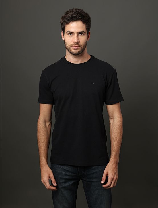 Camiseta Masculina Gola Dupla Calvin Klein Jeans