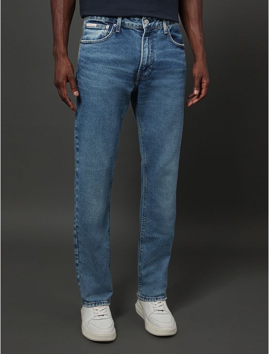 Calça Jeans Masculina 5 Pockets Calvin Klein Jeans - Azul Médio Calça Jeans Masculina 5 Pockets Calvin Klein Jeans Azul Médio 48