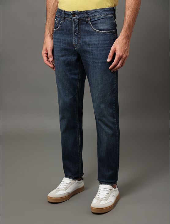 Calça Jeans Masculina Skinny Controle Térmico Calvin Klein Jeans - Marinho Calça Jeans Masculina Skinny Controle Térmico Calvin Klein Jeans Marinho 48